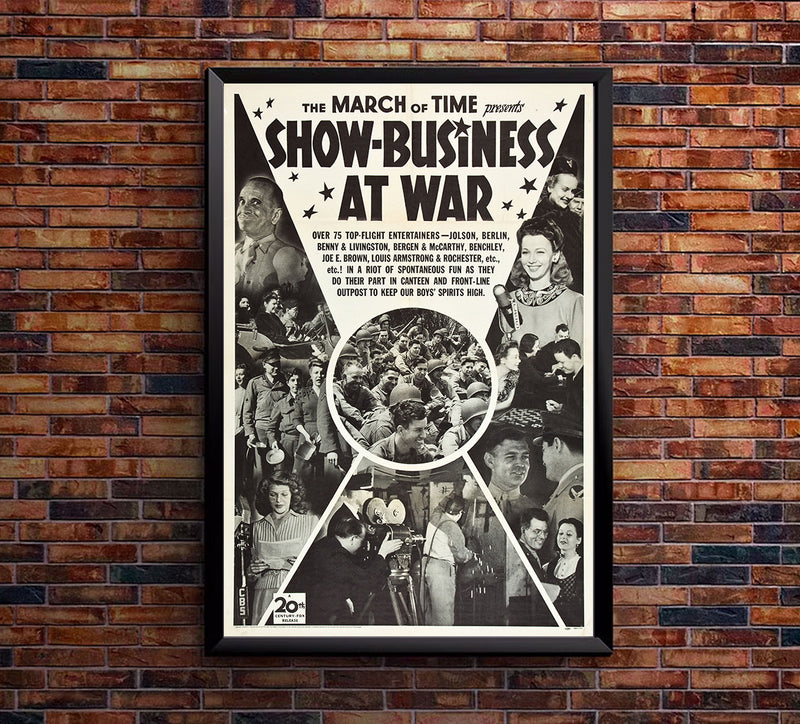 Show-Business at War 1943 - James Cagney - US - Classic Movie Poster