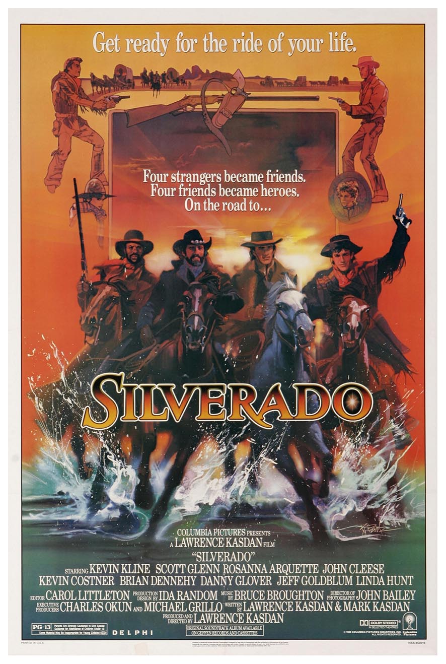 Silverado 1985 - Kevin Costner - Vintage Classic Movie Poster
