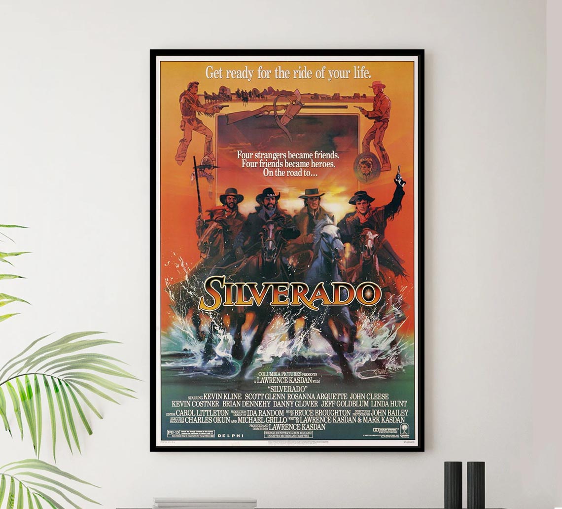 Silverado 1985 - Kevin Costner - Vintage Classic Movie Poster