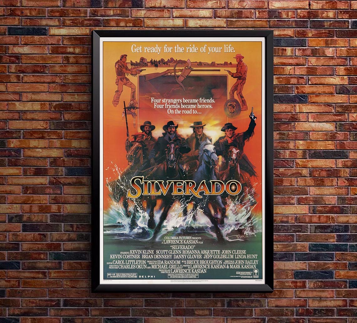 Silverado 1985 - Kevin Costner - Vintage Classic Movie Poster