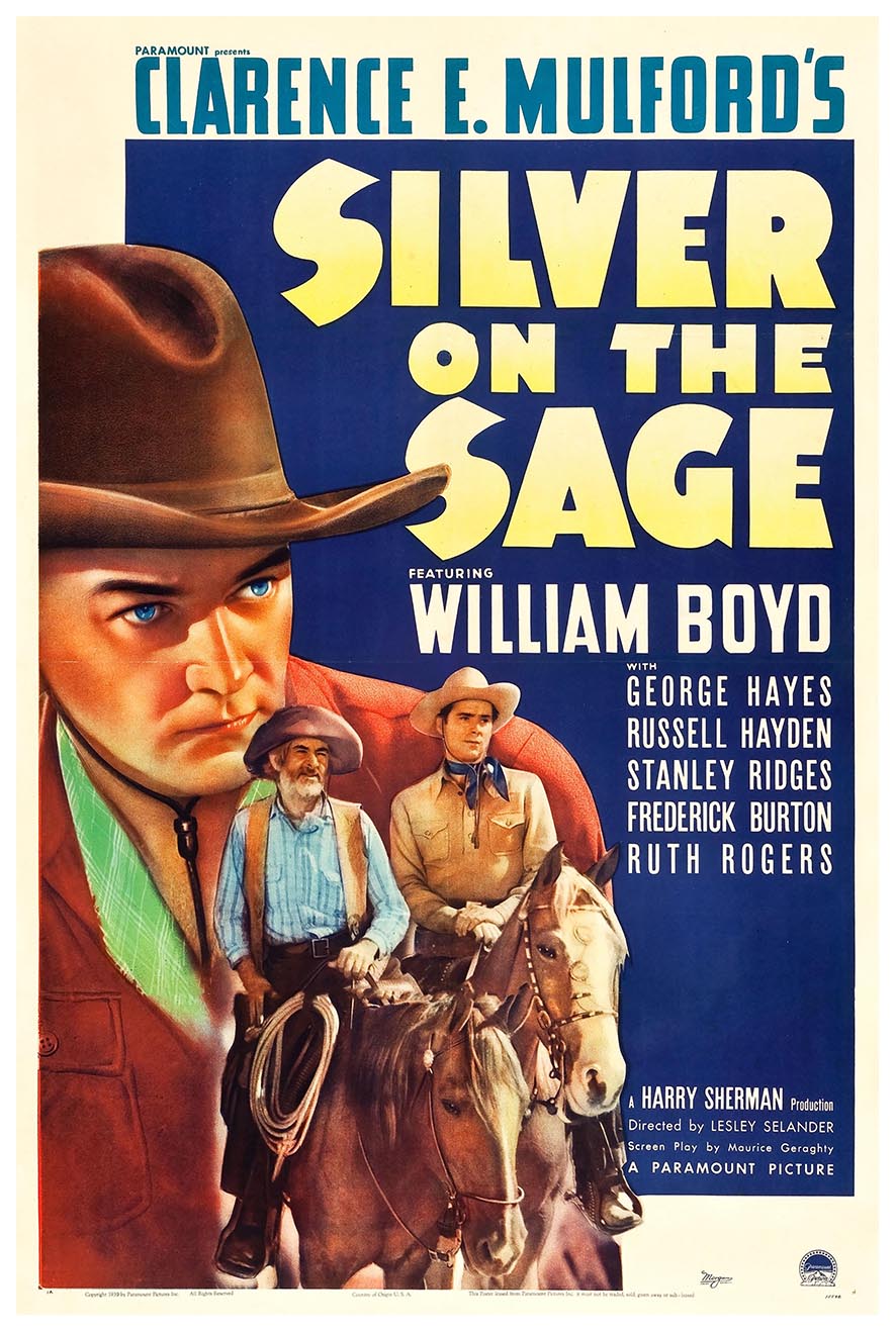 Silver on the Sage 1939 - William Boyd - Classic Western Movie Poster