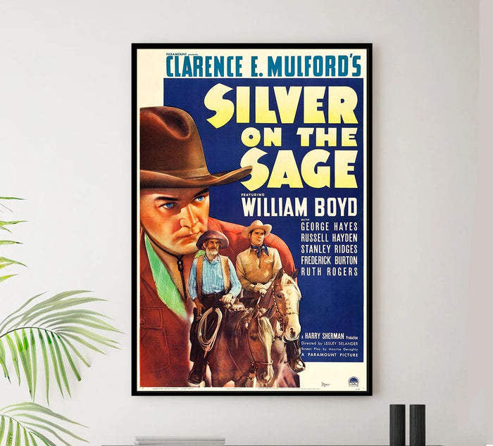 Silver on the Sage 1939 - William Boyd - Classic Western Movie Poster