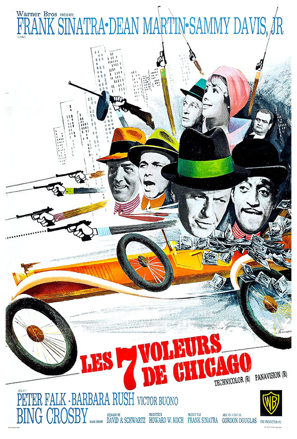 Robin and the 7 Hoods - Frank Sinatra - 1964 - France - Vintage Movie Poster