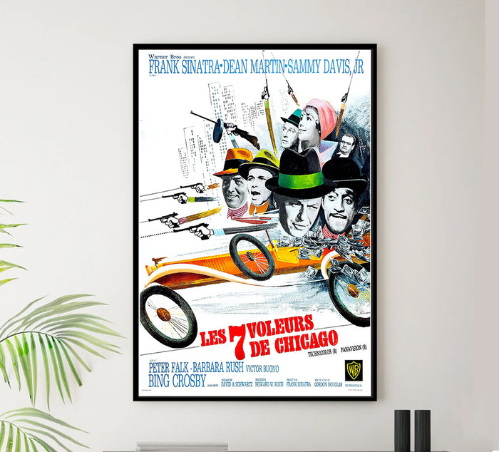 Robin and the 7 Hoods - Frank Sinatra - 1964 - France - Vintage Movie Poster