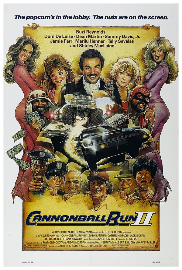 Cannonball Run 3 - Burt Reynolds - Vintage Movie Poster