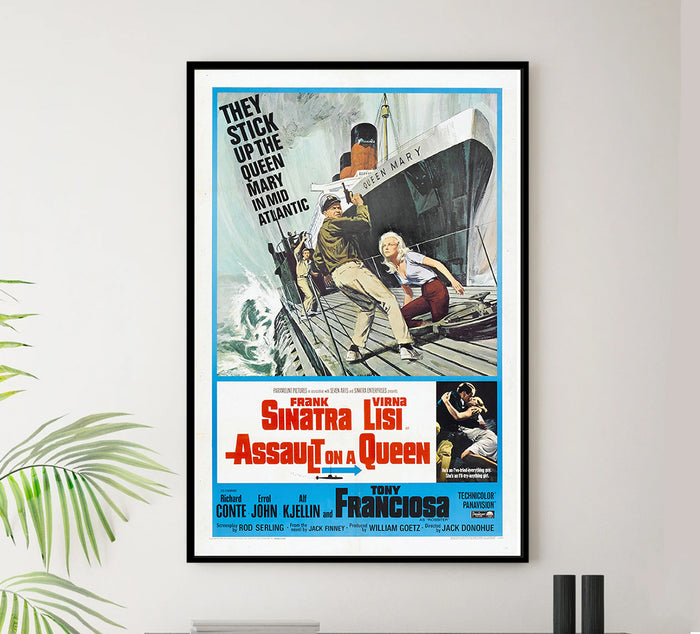 Assault on a Queen - Frank Sinatra - 1966 - Vintage Movie Poster
