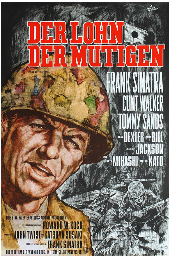 None But the Brave - Frank Sinatra - 1965 - German - Vintage Movie Poster