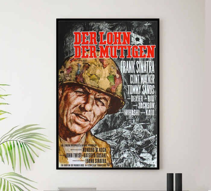 None But the Brave - Frank Sinatra - 1965 - German - Vintage Movie Poster