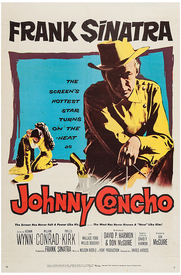 Johnny Concho - Frank Sinatra - 1956 - Vintage  Movie Poster