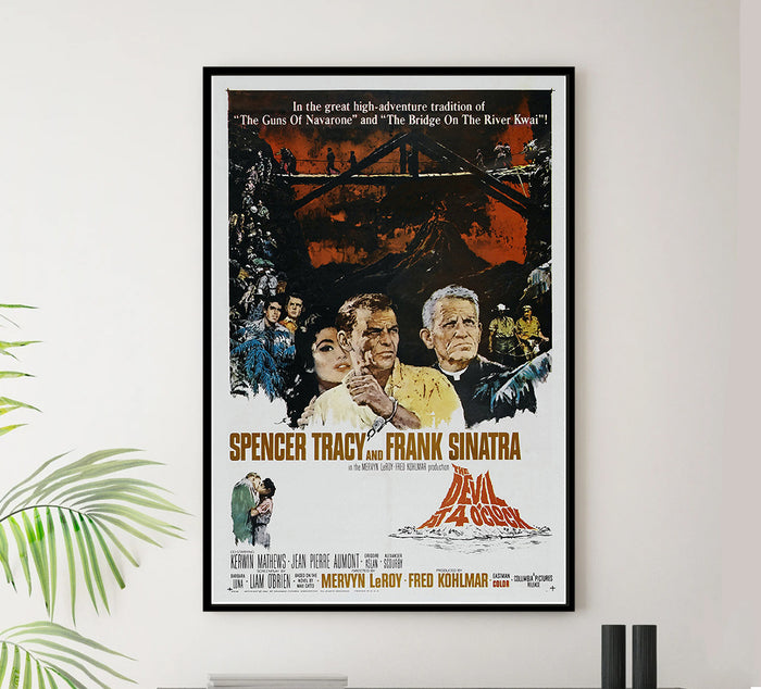 The Devil at 4 O'Clock - Frank Sinatra - 1961 - Vintage Movie Poster