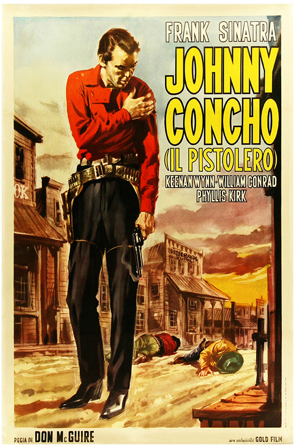 Johnny Concho - Frank Sinatra - 1956 - Italian - Vintage Movie Poster