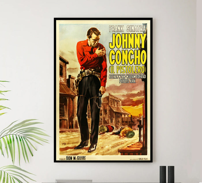 Johnny Concho - Frank Sinatra - 1956 - Italian - Vintage Movie Poster