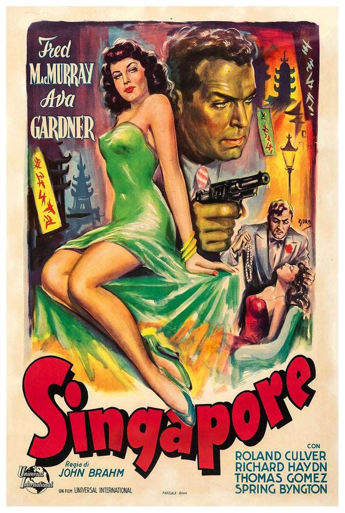 Singapore 1947 - Italian – Vintage Classic Movie Poster