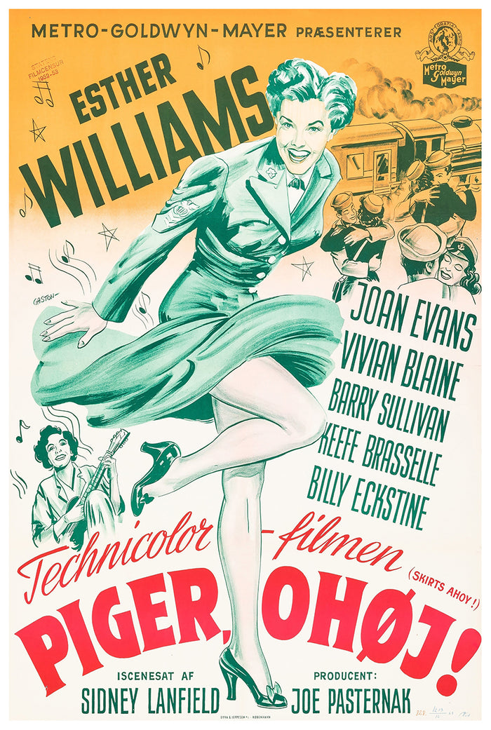 Skirts Ahoy! 1952 - Esther Williams - Denmark - Classic Movie Poster
