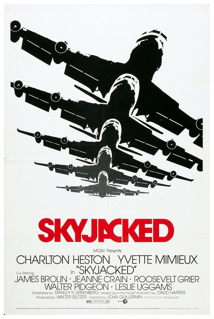 Skyjacked 1972 - Charlton Heston - Vintage Classic Movie Poster