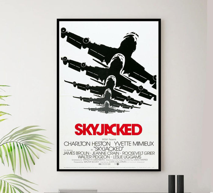 Skyjacked 1972 - Charlton Heston - Vintage Classic Movie Poster