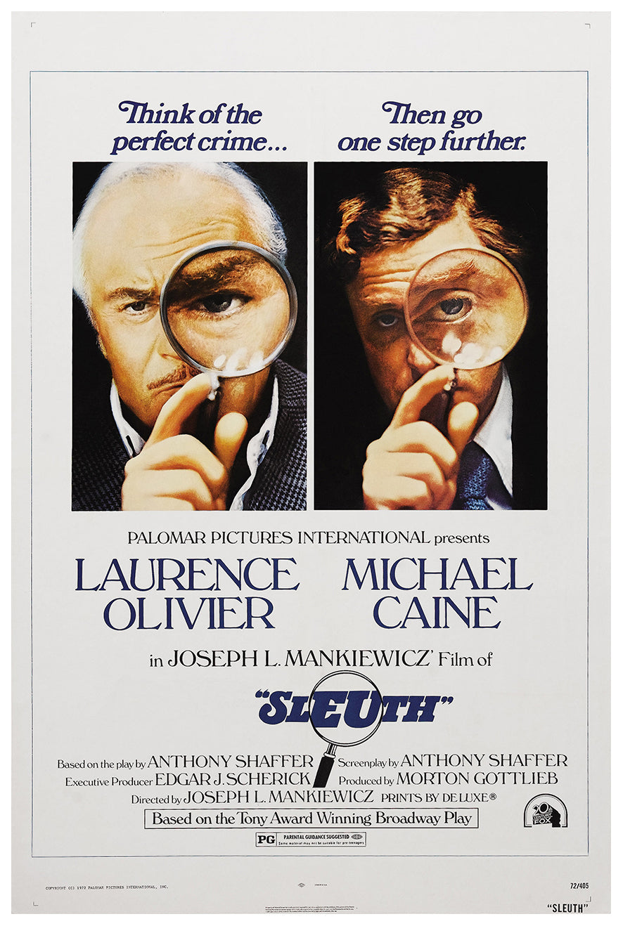 Sleuth 1972 - Laurence Olivier - US - Classic Movie Poster