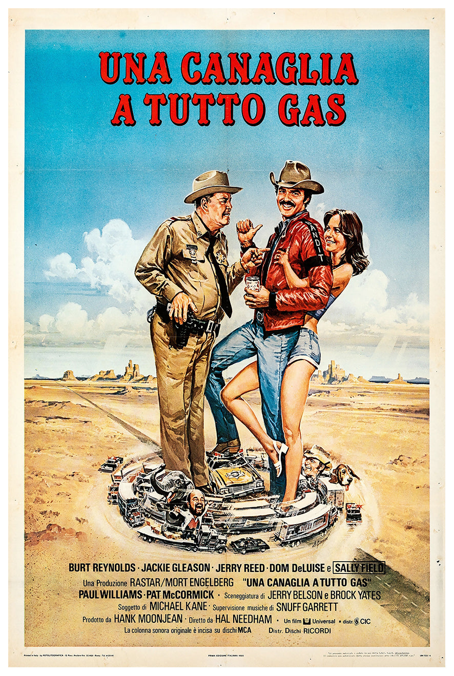 Smokey and the Bandit 1977 - Italy - Classic Movie Poster