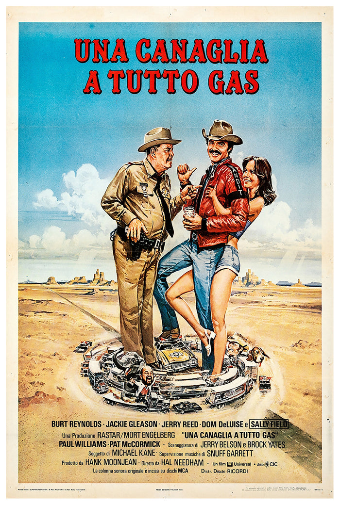 Smokey and the Bandit 1977 - Italy - Classic Movie Poster