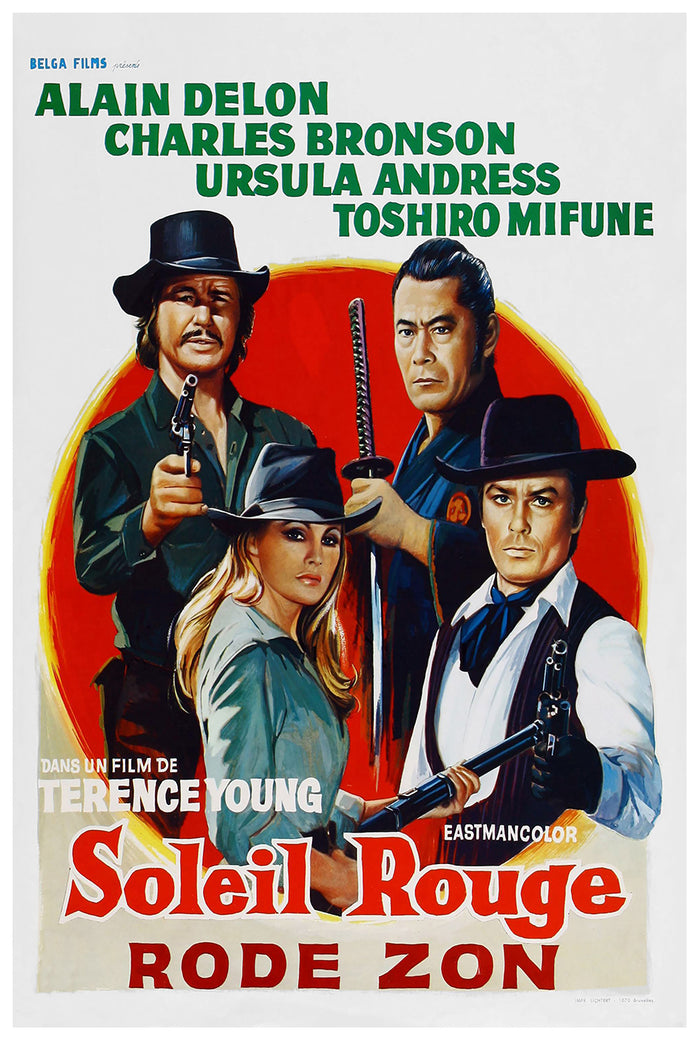 Soleil rouge 1971 - Charles Bronson - Belgium - Classic Movie Poster
