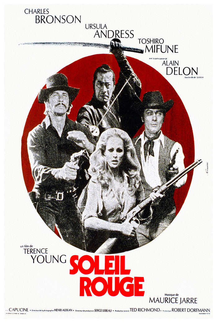 Soleil rouge 1971 - Charles Bronson - France - Classic Movie Poster