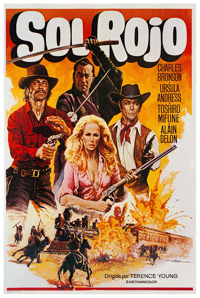 Soleil rouge 1971 - Charles Bronson - Spain - Classic Movie Poster