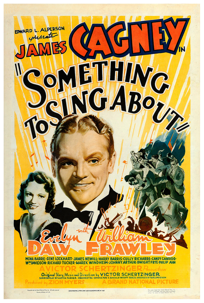 Something to Sing About 1937 - James Cagney - US - Classic Movie Poster