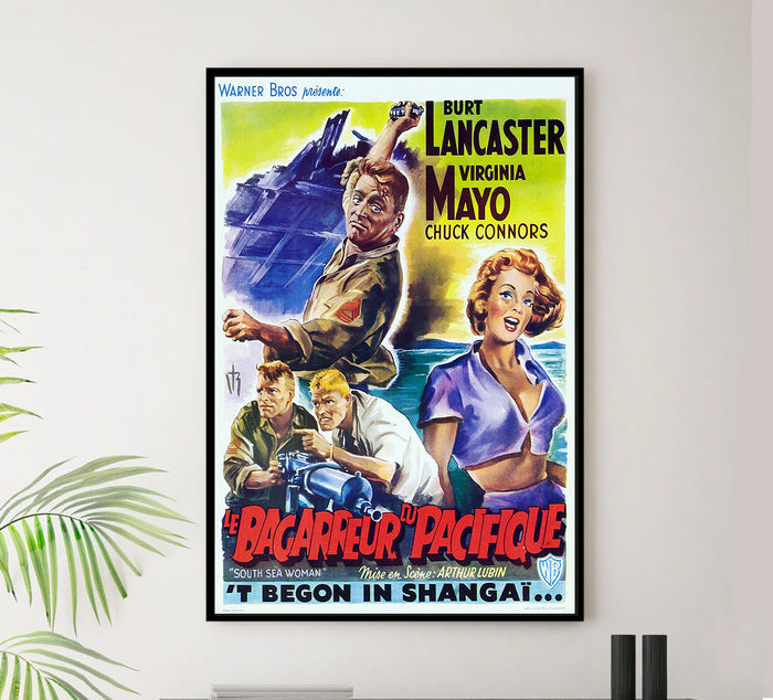 South Sea Woman 1953 - Burt Lancaster - Belgium - Classic Movie Poster
