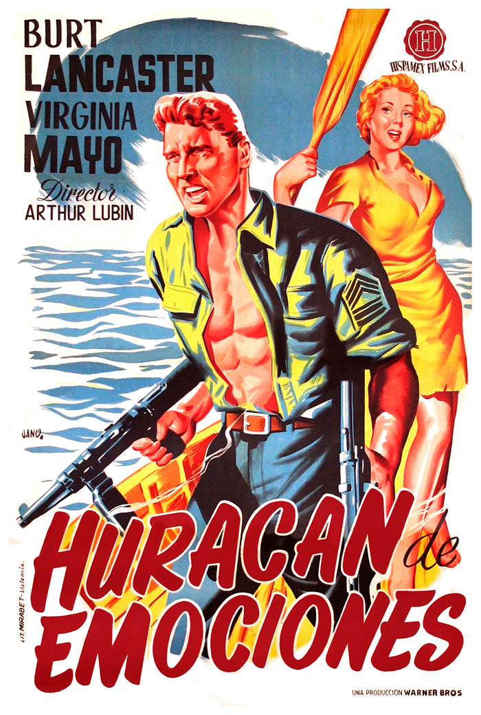 South Sea Woman 1953 - Burt Lancaster - Spain - Classic Movie Poster