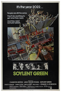 Soylent Green 1973 - Charlton Heston - Vintage Classic Movie Poster
