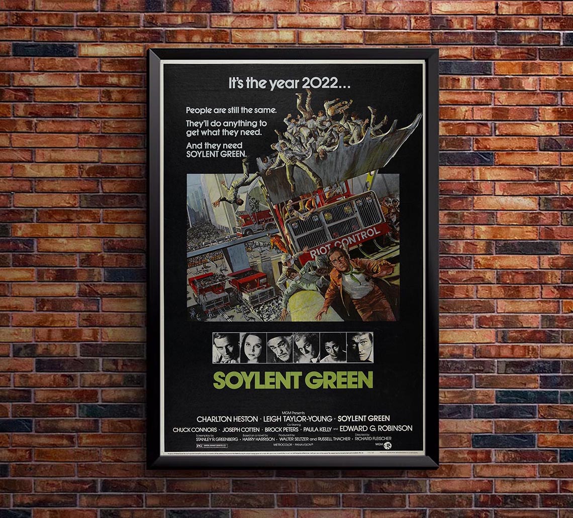 Soylent Green 1973 - Charlton Heston - Vintage Classic Movie Poster