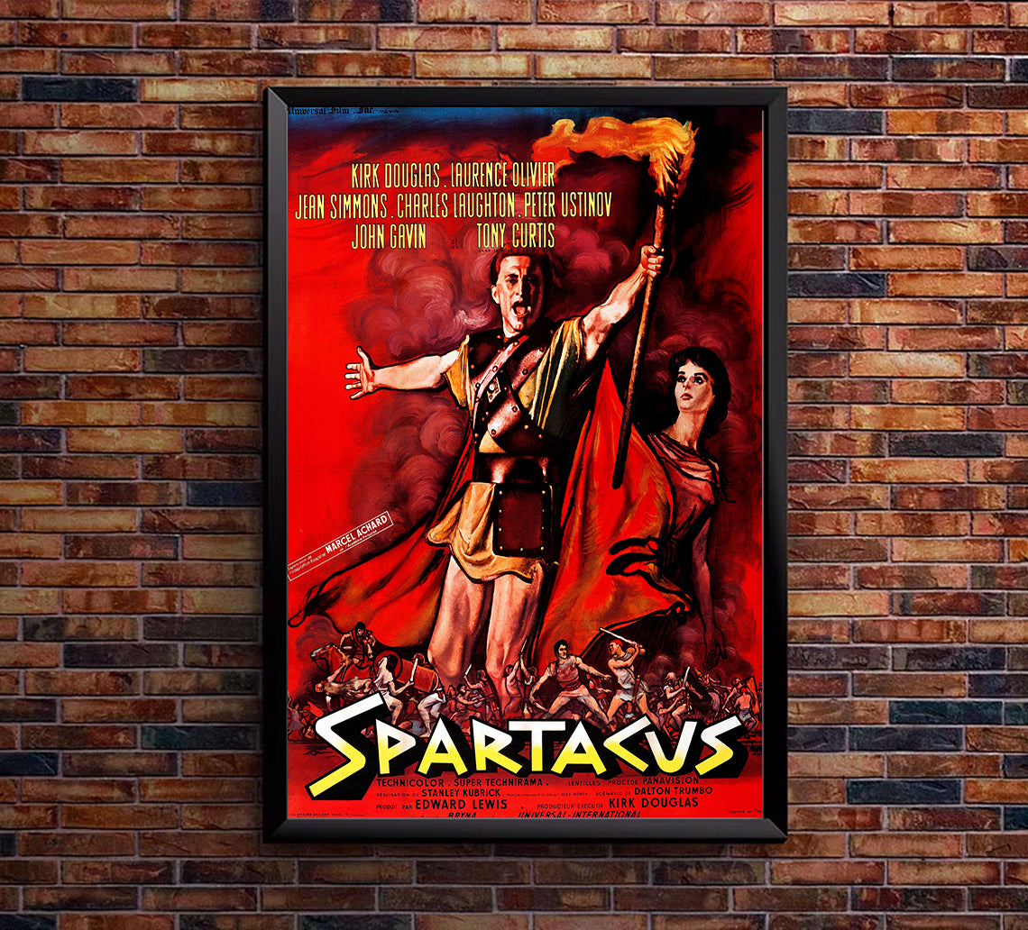 Spartacus 1960 - Laurence Olivier - France 2 - Classic Movie Poster