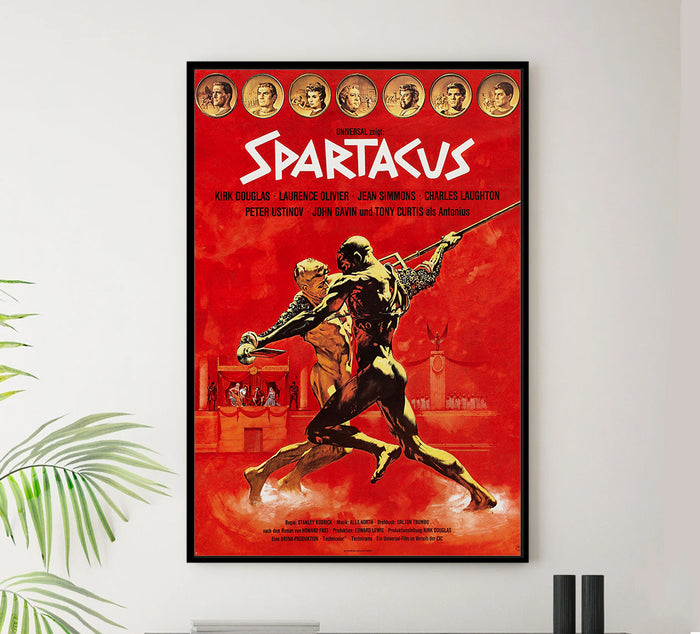 Spartacus 1960 - Laurence Olivier - Germany - Classic Movie Poster
