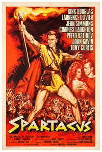 Spartacus 1960 - Laurence Olivier - Italy - Classic Movie Poster