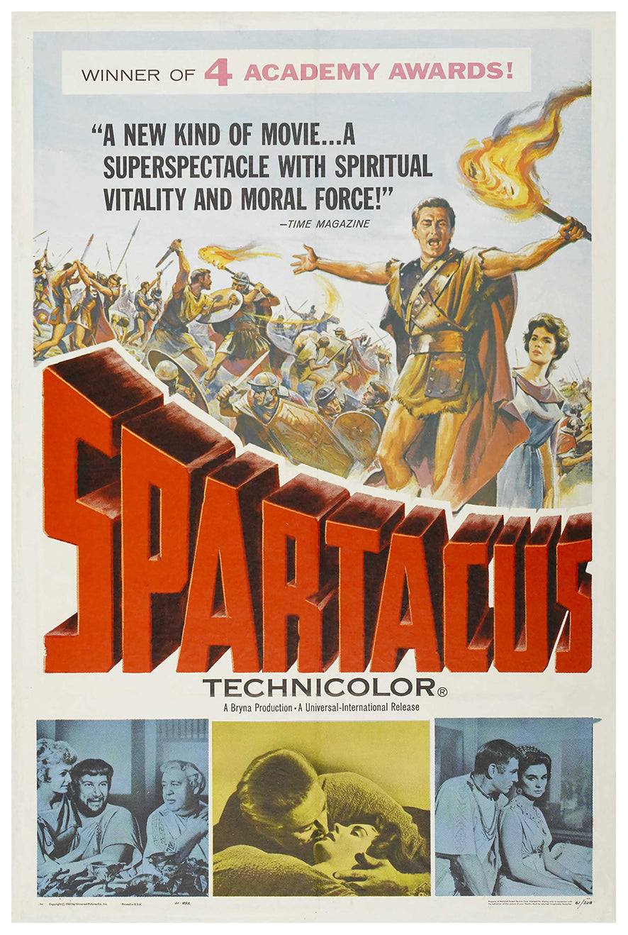 Spartacus 1960 - Laurence Olivier - US 2 - Classic Movie Poster