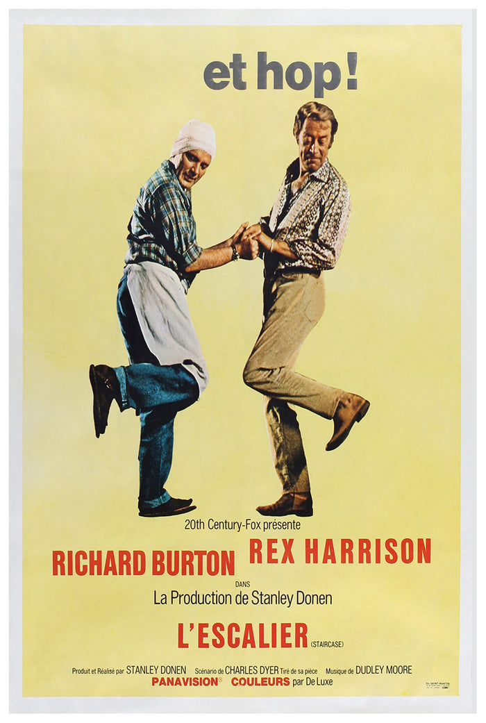 Staircase 1969 - Richard Burton - France - Classic Movie Poster