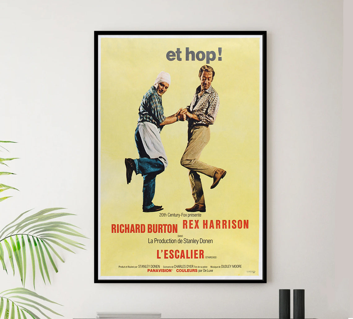 Staircase 1969 - Richard Burton - France - Classic Movie Poster