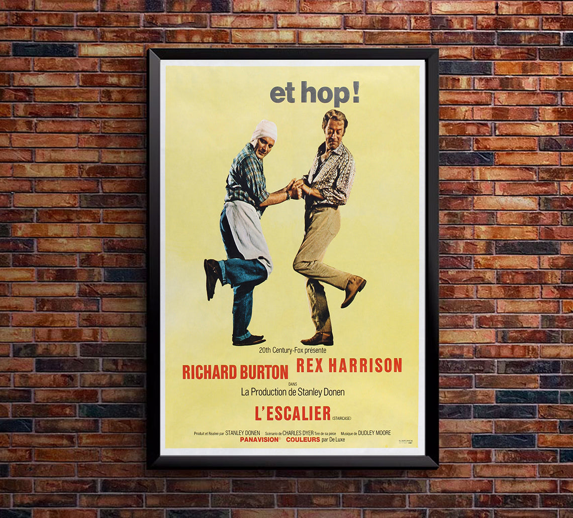 Staircase 1969 - Richard Burton - France - Classic Movie Poster