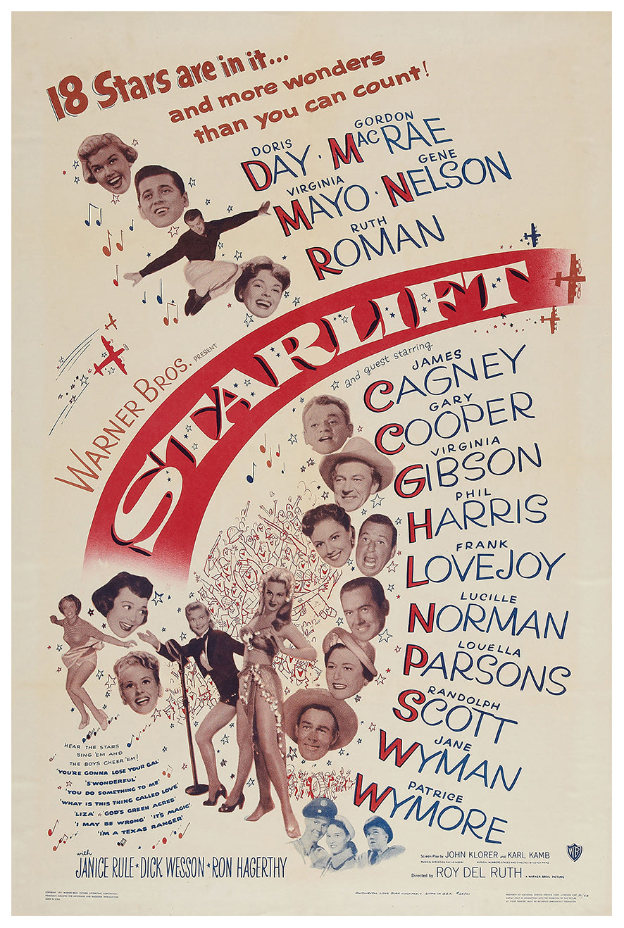Starlift 1951 - James Cagney - US - Classic Movie Poster