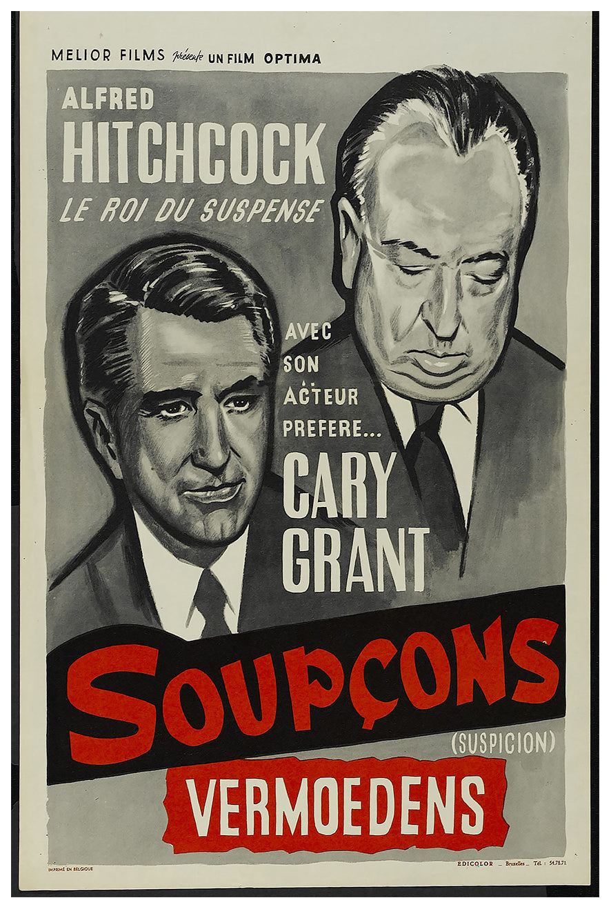Suspicion 1941 - Hitchcock - Belgium - Classic Movie Poster