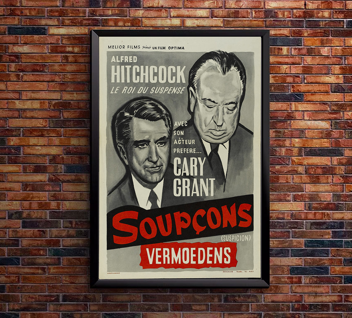 Suspicion 1941 - Hitchcock - Belgium - Classic Movie Poster