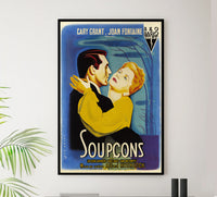 Suspicion 1941 - Hitchcock - France - Classic Movie Poster