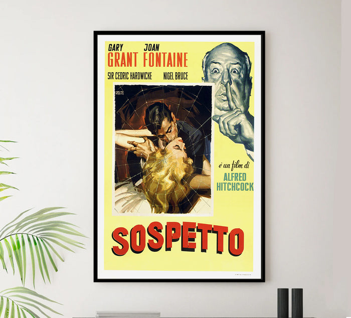 Suspicion 1941 - Hitchcock - Italy (2) - Classic Movie Poster