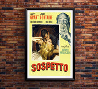 Suspicion 1941 - Hitchcock - Italy (2) - Classic Movie Poster