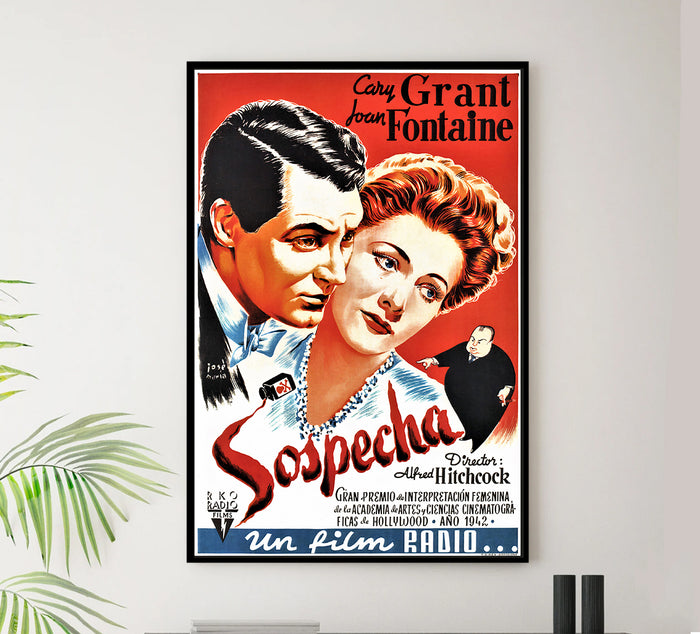 Suspicion 1941 - Hitchcock - Spain (2) - Classic Movie Poster