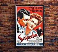 Suspicion 1941 - Hitchcock - Spain (2) - Classic Movie Poster