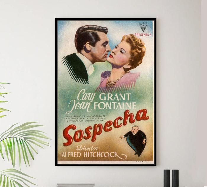 Suspicion 1941 - Hitchcock - Spain - Classic Movie Poster