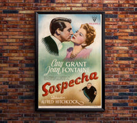 Suspicion 1941 - Hitchcock - Spain - Classic Movie Poster