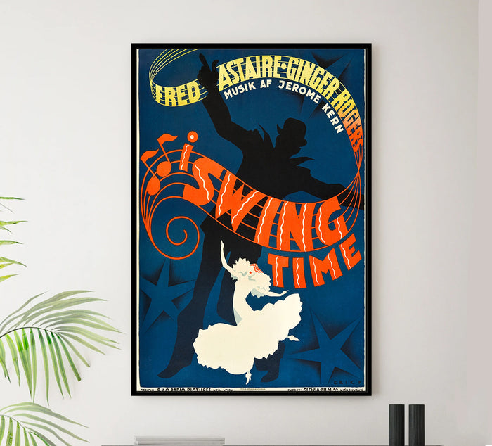 Swing Time 1936 - Fred Astaire - Denmark - Classic Movie Poster