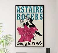 Swing Time 1936 - Fred Astaire - US (2) - Classic Movie Poster